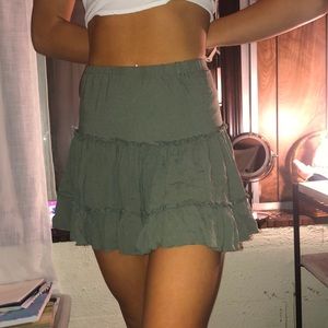 Green ASOS flowy skirt